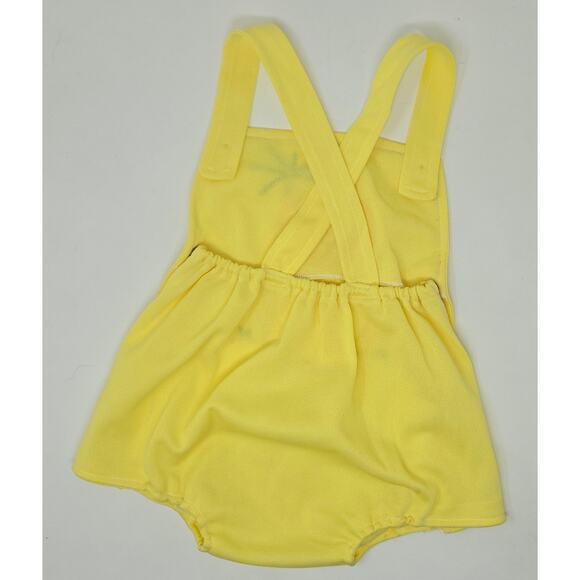 Vintage Healthtex Sun Suit Romper Jumper Yellow Lion Unisex 12 Month One Piece - Picture 8 of 9